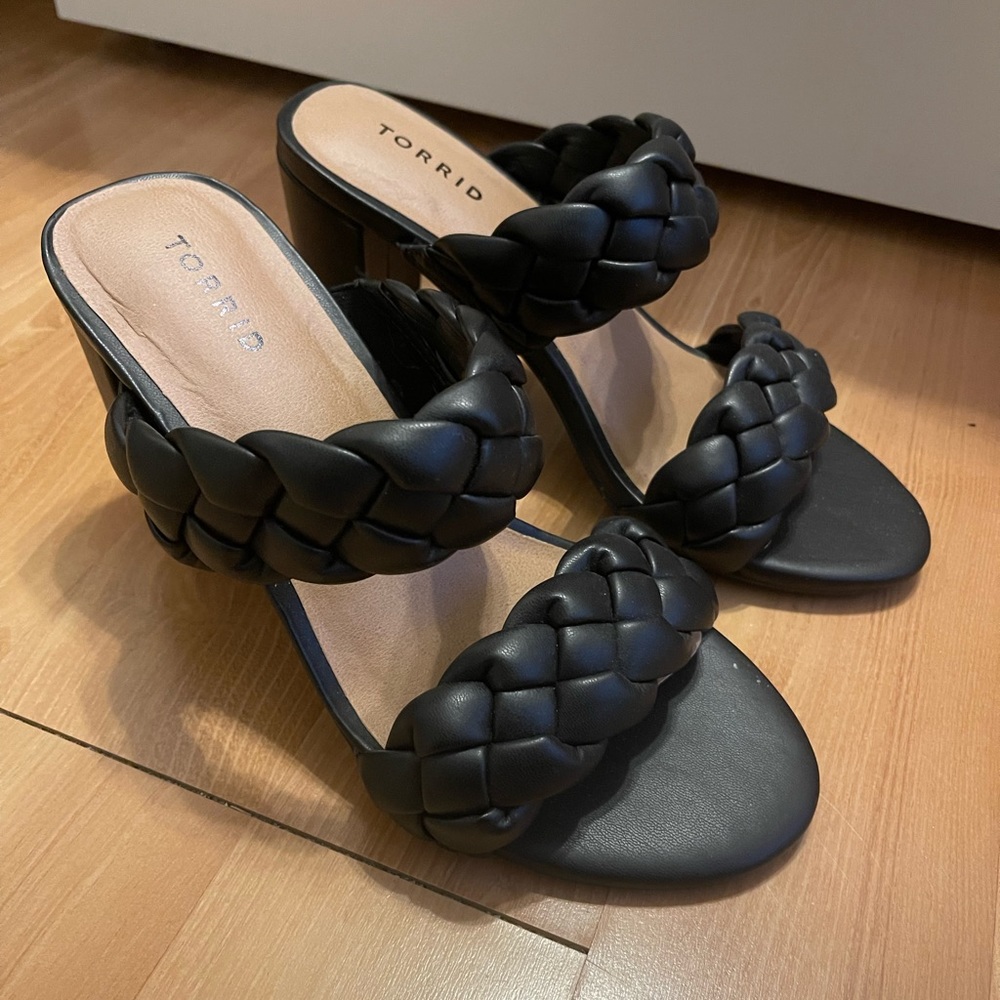 Black block heels